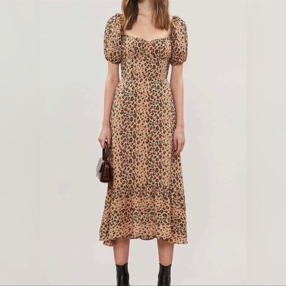 Reformation Leopard Midi Dress